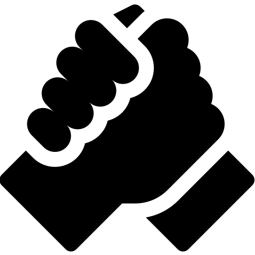 Icon of two people working side-by-side, representing a collaborative partnership.